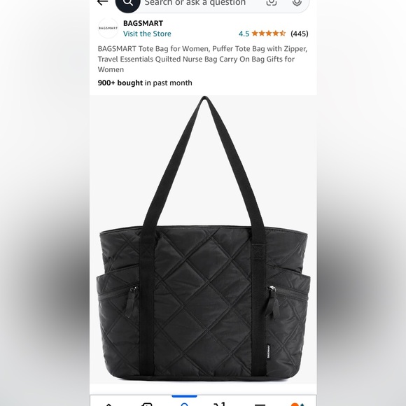 Bag Smart Tote Bag Black - Picture 2 of 3